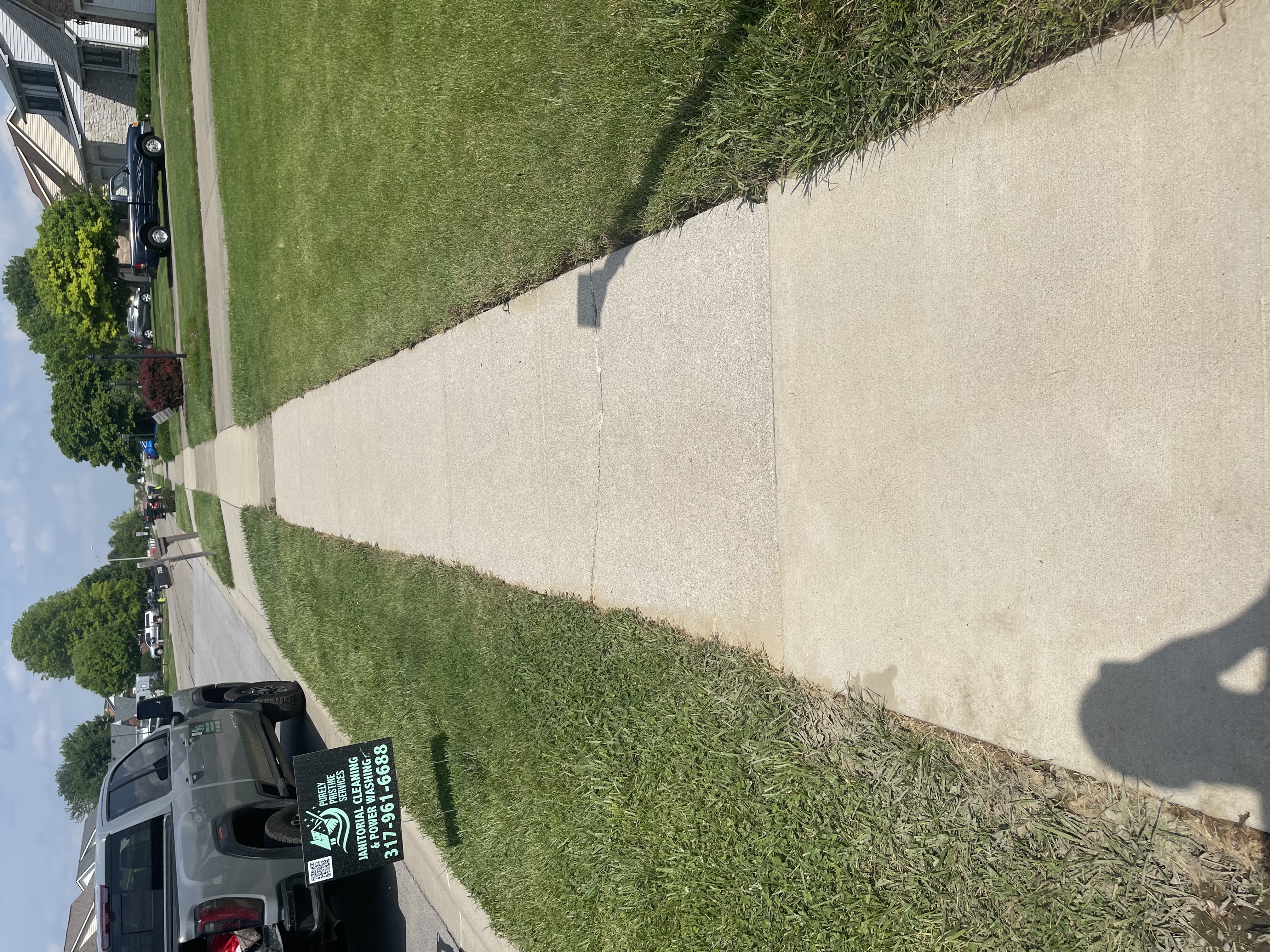 Sidewalk after cleaning